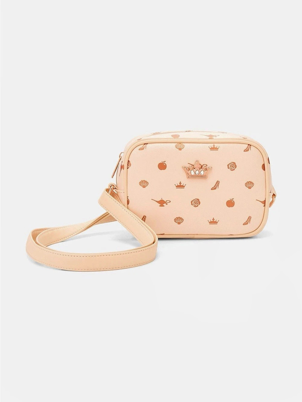 Loungefly Disney Princess Icons Camera Crossbody Bag Pink